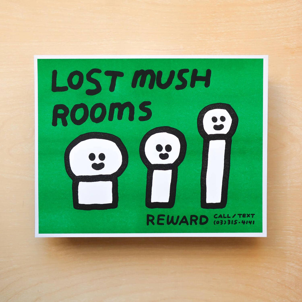 Lost Mushrooms Risograph Print | Oitama (CA)