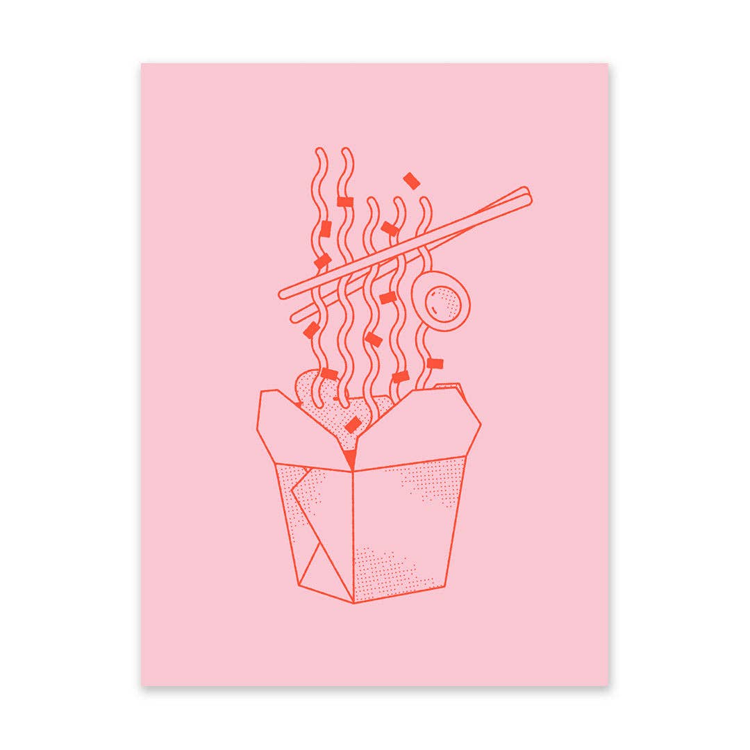Noodle Box Risograph Print | Ohh Deer (UK)