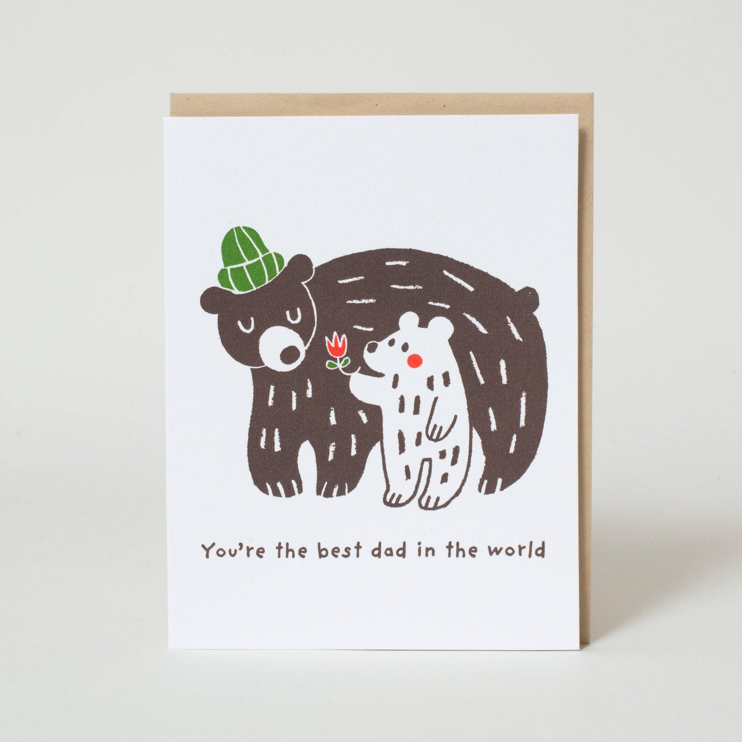 Best Dad Ever Bears Letterpress Greeting Card | Fugu Fugu (OR)