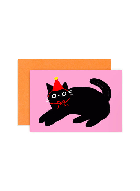 Party Cat | Mini Card | Karen Schipper (SC)