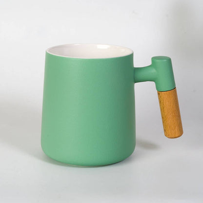 15oz  Porcelain Tea Mug with Lid and Infuser | Mint Green