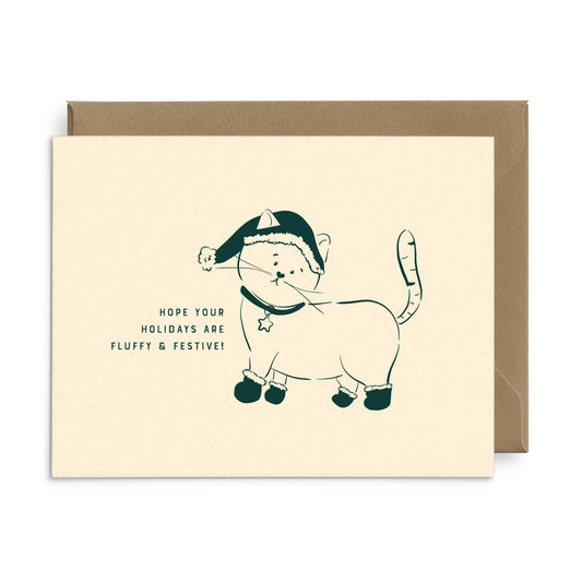Fluffy & Festive Holiday Greeting Card | Ruff House Print Shop (KS)