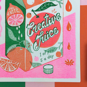 Creative Juice A5  Risograph Print | Jacqueline Colley (UK)