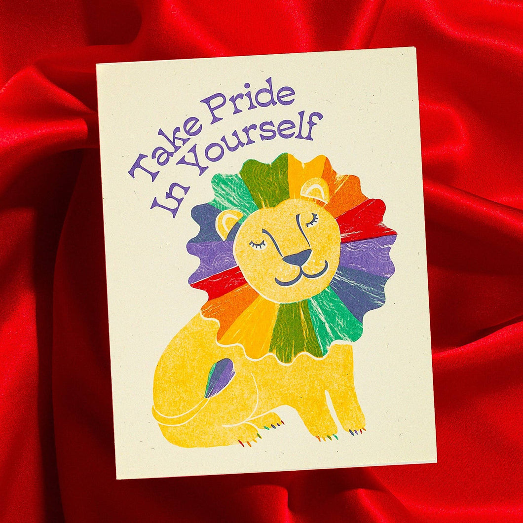 Take Pride in Yourself Risograph Greeting Card | Bromstad Printing Co. (VA)