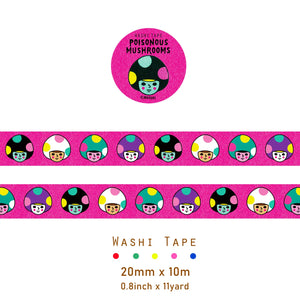 Poisonous Mushroom Washi Tape | Naoshi (CA)