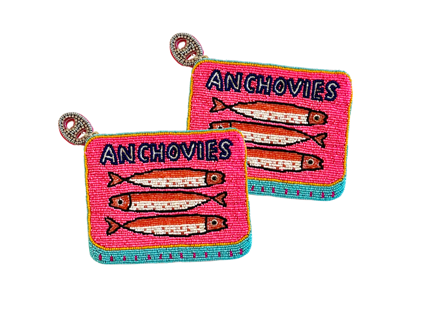 Beaded Anchovies Tin Coin Purse | Lily Posh (CA)