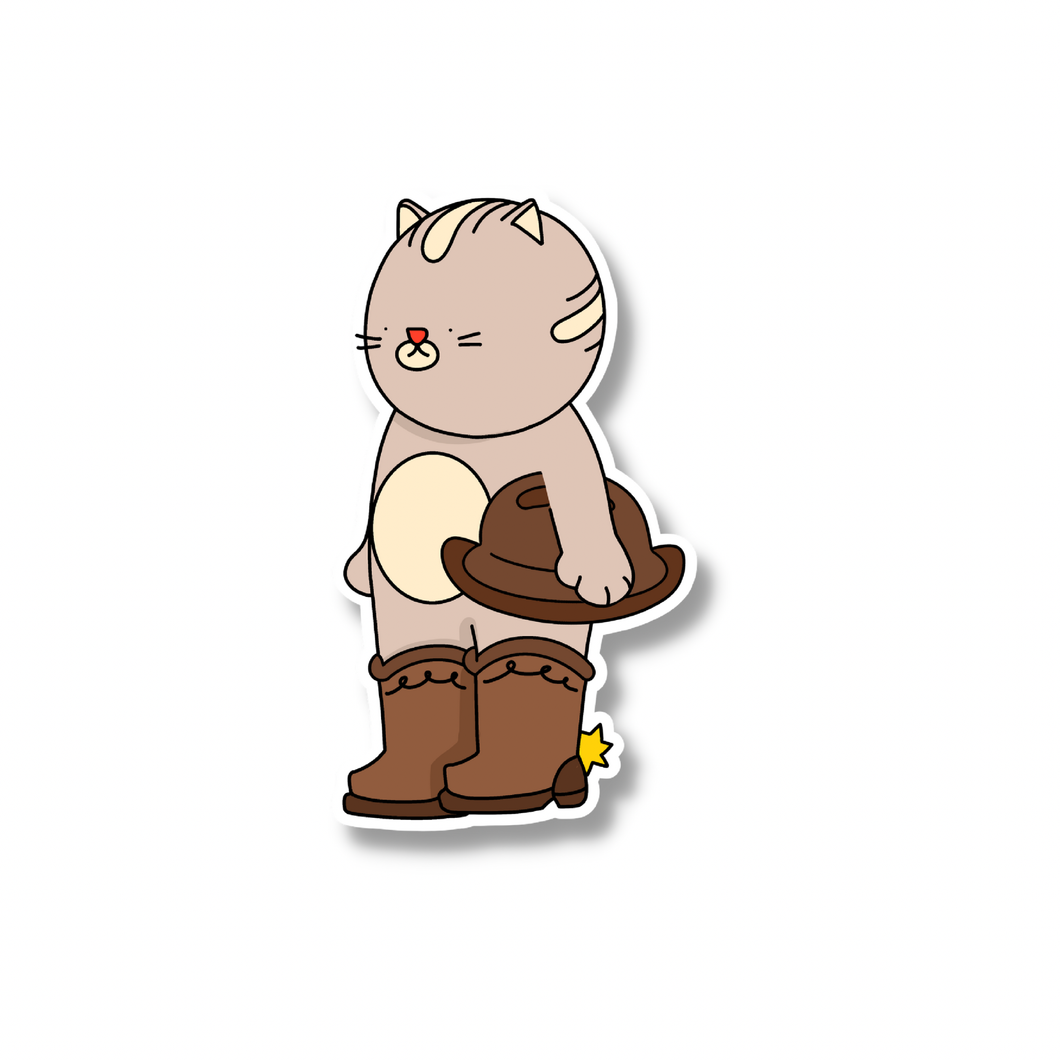 Cowboy Cat Sticker | Simply MKO (TX)