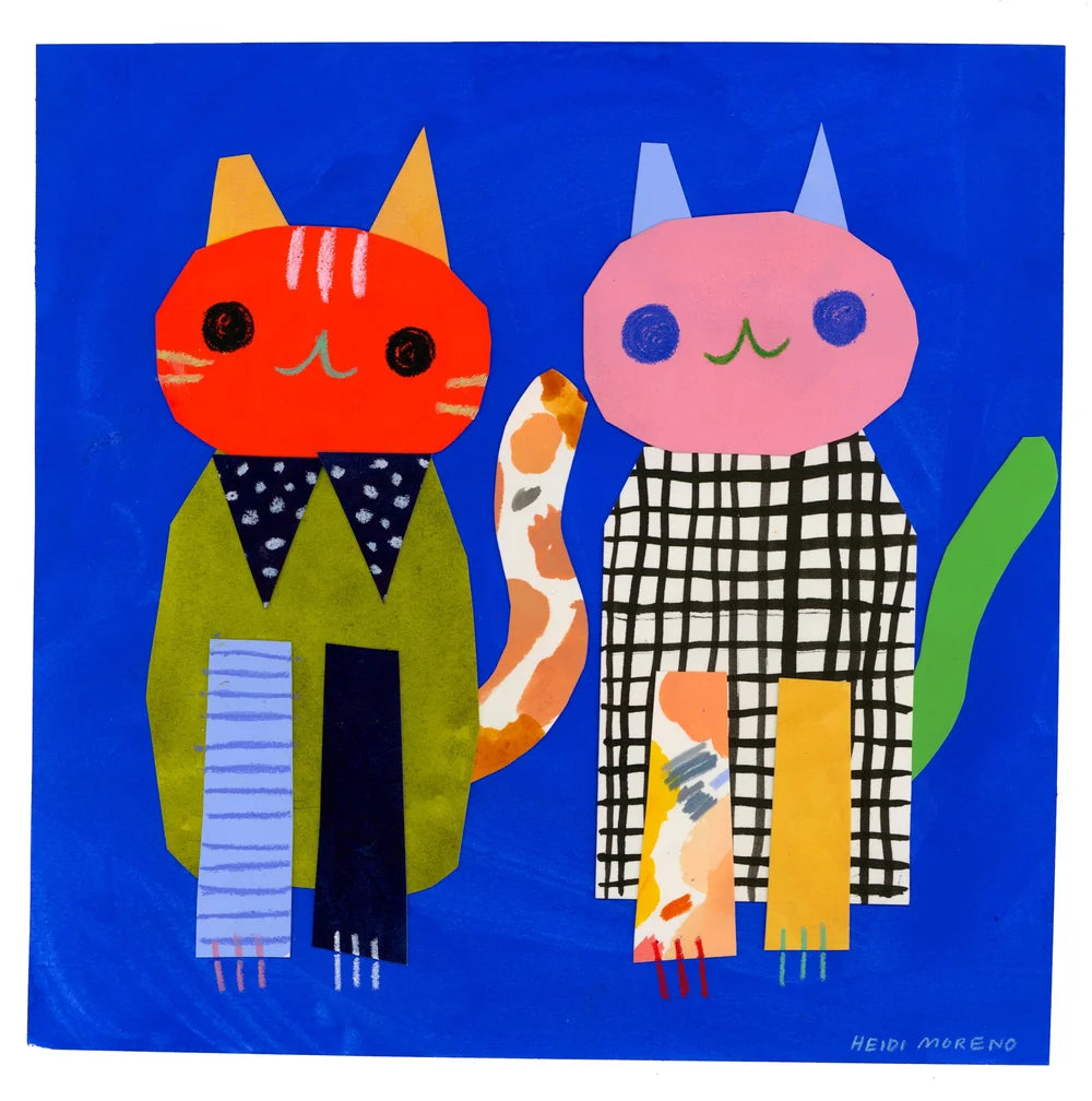 Ear Tipped Love Collage Art Print | Heidi Moreno (CA)