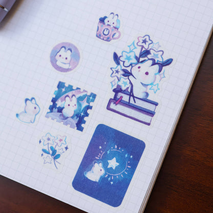 Rabbit and Shooting Stars washi sticker sheet by Thousand Skies, alternate view 6