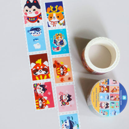 Japantown Friends stamp washi tape by Thousand Skies