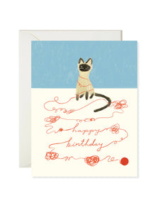 Cat String Birthday Card | Karen Schipper (SC)