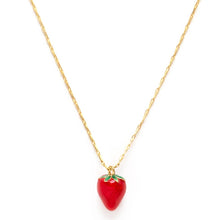 Load image into Gallery viewer, Strawberry Enamel Necklace | Amano Studio (CA)
