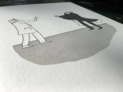 Vampire vs. Doctor Letterpress Print | Liana Finck (NY)