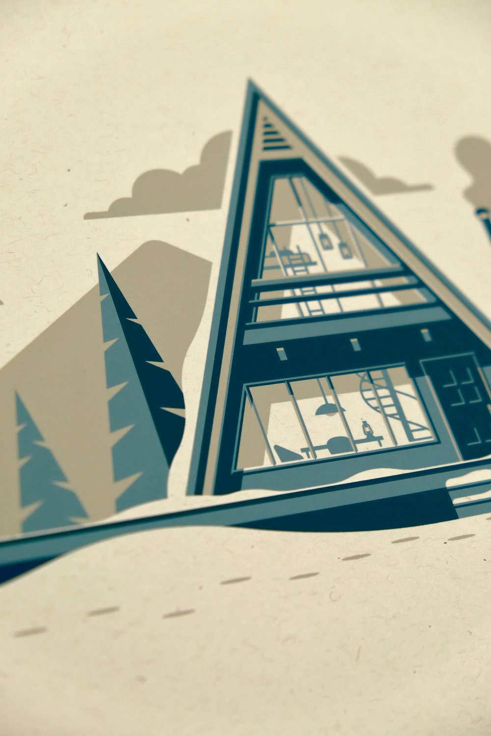 Cabin Series Screenprint | Cascade | DKNG Studios (CA)