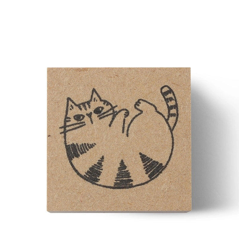 Curled Up Cat Stamp | Decole (Japan)