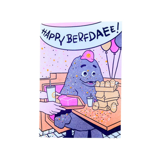 Happy Berfdaee! Celebration Risograph Card | Carrie Garrison (VA)