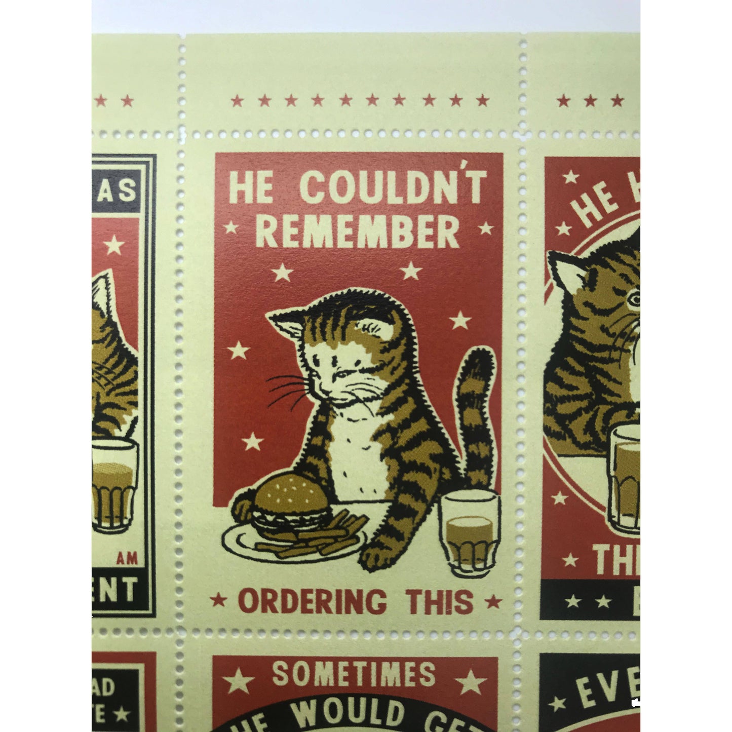 Portland Stamp Company Artist Series | Ravi Zupa & Arna Miller | Drunk Cats