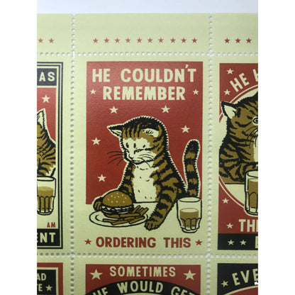 Portland Stamp Company Artist Series | Ravi Zupa & Arna Miller | Drunk Cats