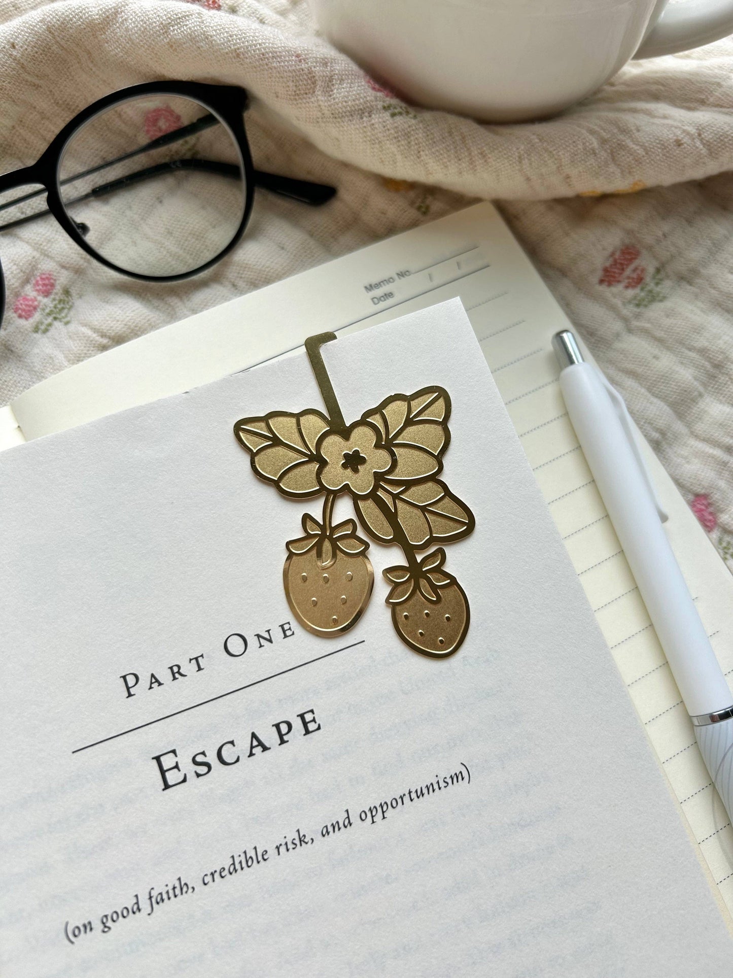 Strawberry Brass Bookmark | Chocolett (OR)