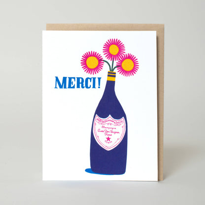 Merci Champagne Thank You Card | Lisa Congdon x Egg Press (OR)