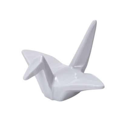 Origami Crane Resin Chopstick Rest – White