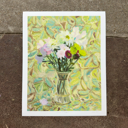 Language of Flowers 3 (Printemps) giclée art print by Esther Chow, photographed in store