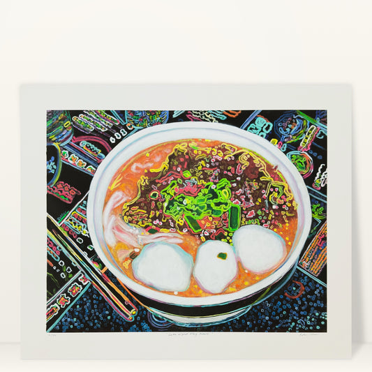 Late Night Hong Kong giclée art print by Esther Chow, studio photo