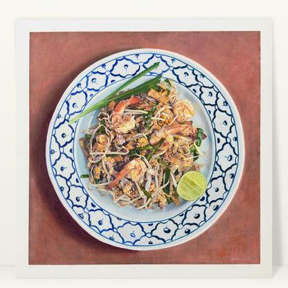 Pad Thai giclée art print by Esther Chow, 16×16 in, studio photo