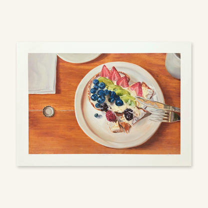 Sunday Afternoon giclée art print by Esther Chow, photographed flat