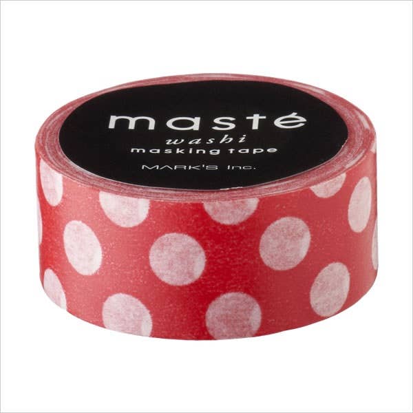 Masté Washi Masking Tape | Red Dots | Mark's Inc (Japan)