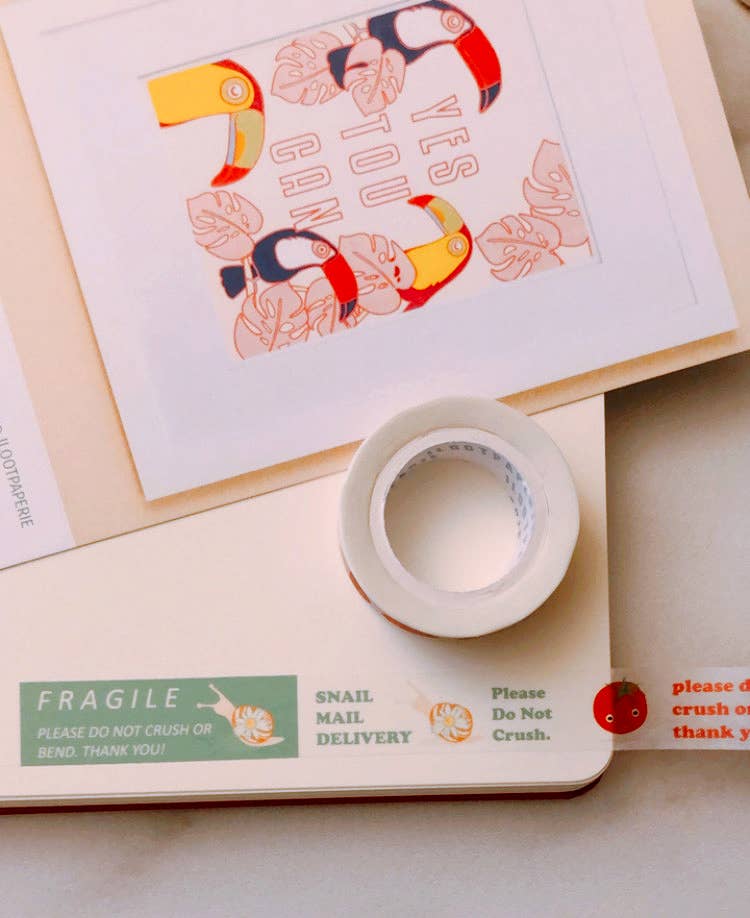 Don't Crush Tomato & Fragile Snail Combo Washi Tape | ILOOTPAPERIE (CA)