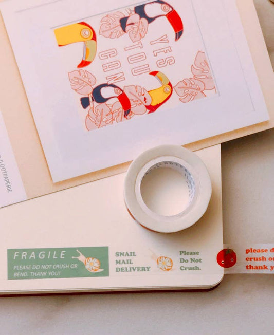 Don't Crush Tomato & Fragile Snail Combo Washi Tape | ILOOTPAPERIE (CA)
