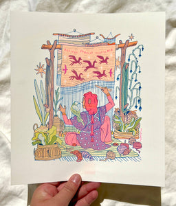 The Weaver: Builder of Star Stories Risograph Print | Natalie Andrewson (CA)