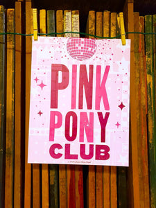 Pink Pony Club Letterpress Print | Hatch Show Print (TN)