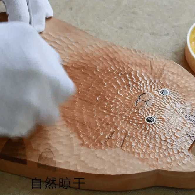 Hand Carved Cat Serving Board | Senser Woodcraft (NJ)
