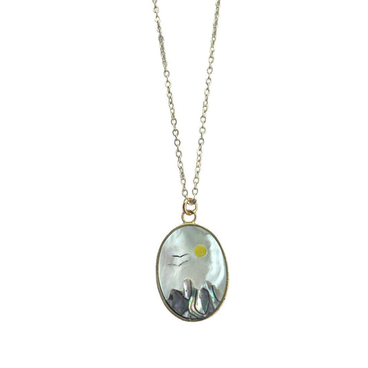 Mother Of Pearl Mountain Necklace | The Sage Vintage (IL)