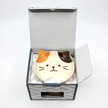 Calico Cat Coffee Mug With Saucer Lid | Nagomi (Japan)