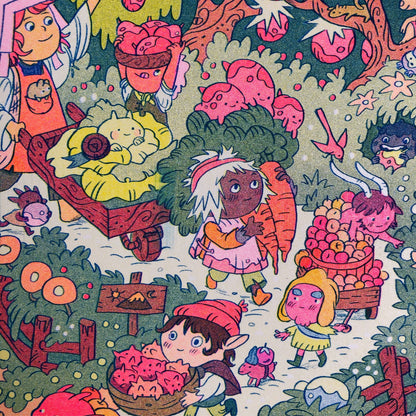 On The Mountain Garden Trail Riso Print | Natalie Andrewson (CA)