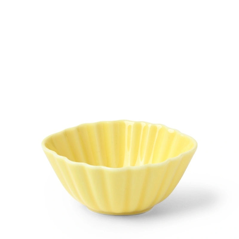 Glossy Yellow Petite Oval Bowl (Japan)