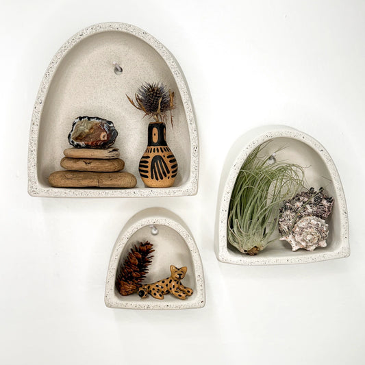 Cement Arch of Inspiration Floating Shelves | Stone | The Minimalist Ceramist (CA)