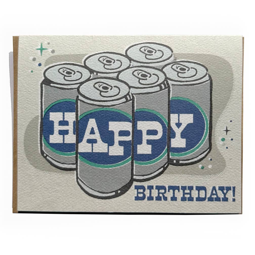 Six Pack Birthday Greeting Card | Bryan Spear Studio (TX)