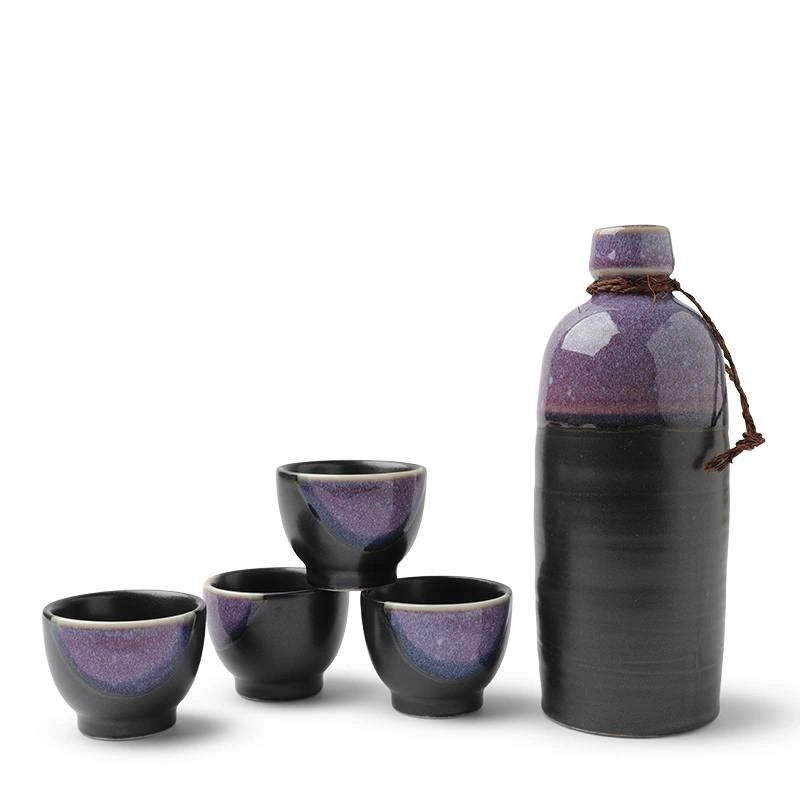 Kuro Matte Kinyou Ceramic Sake Set (Japan)