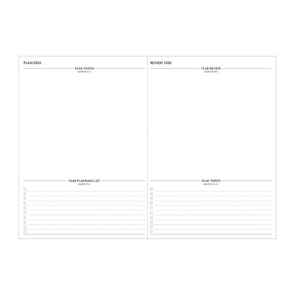 Weekly Notebook A5 |Lamp Black |  MARK’S Inc (Japan)