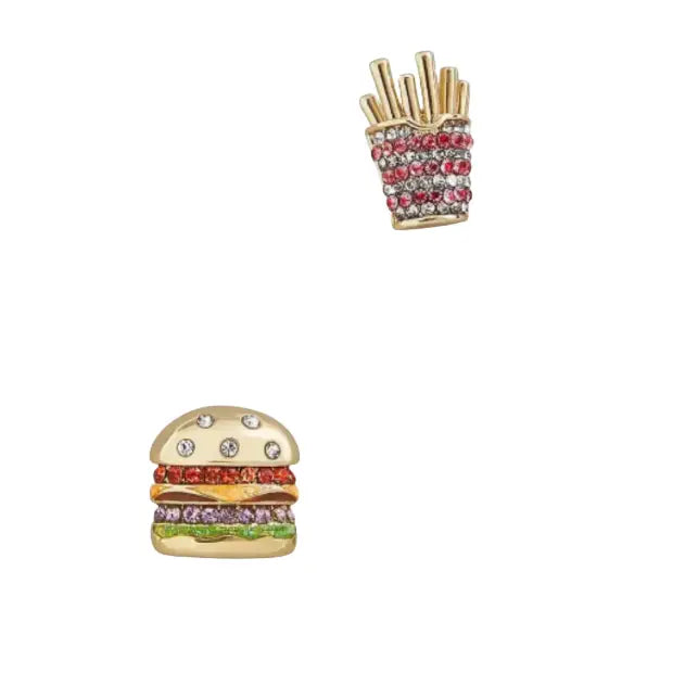 Snack Pack Stud Earrings | Burger and Fries | Christine Jehlickova (ONT)