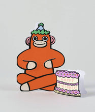 Load image into Gallery viewer, Monkey with Mini Card Kid&#39;s Birthday Card | Wrap (England)
