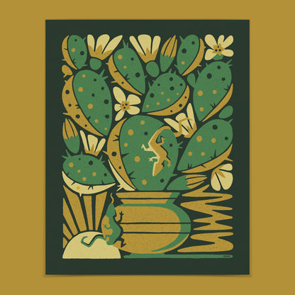 Nopal Bloom Screenprint | Limited Edition | DKNG Studios (CA)