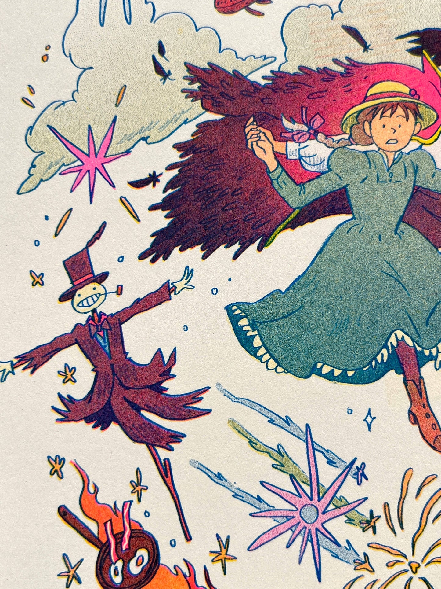 Howl's Moving Castle Riso Print (Small) | Natalie Andrewson (CA)