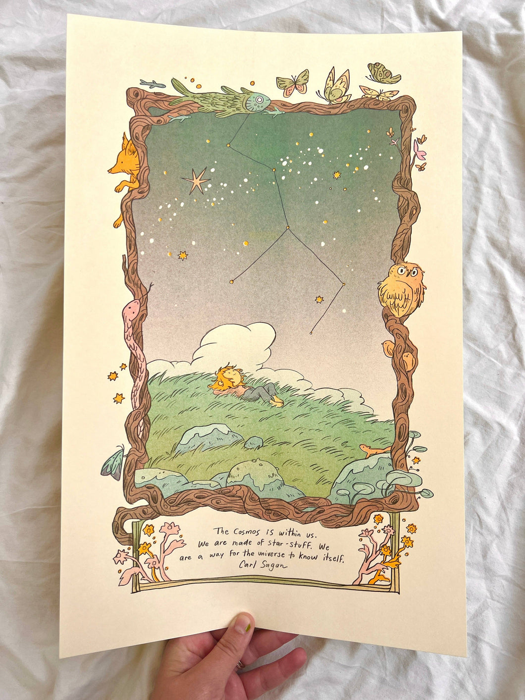 The Cosmos ~ Carl Sagan Quote Riso Print | Natalie Andrewson (CA)
