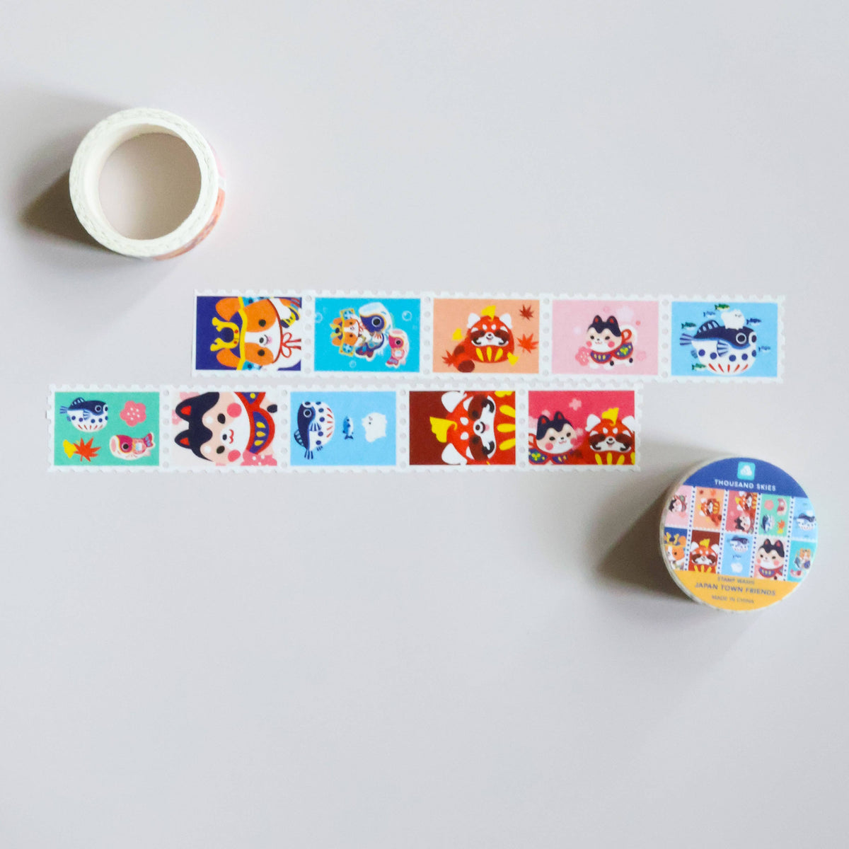 Japantown Friends stamp washi tape by Thousand Skies, alternate view 2