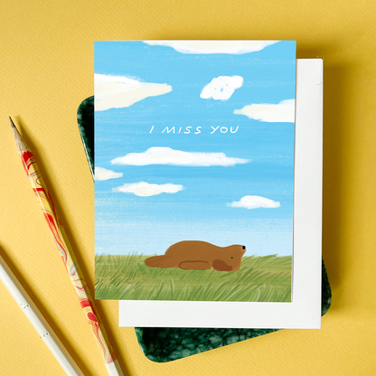 Miss You Dog Encouragement Card | Karen Schipper (SC)